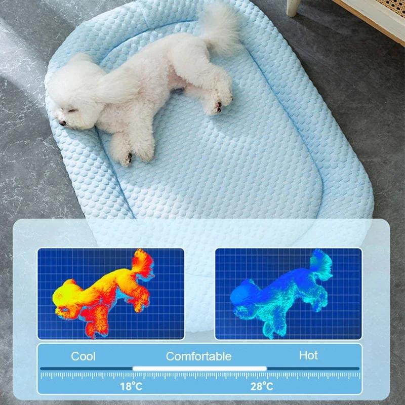 Dog Cooling Bed Mat Spring Summer Universal Soft Non-slip Breathable Pet Sleeping Mat for Small Medium Big Dogs Pet Accessories