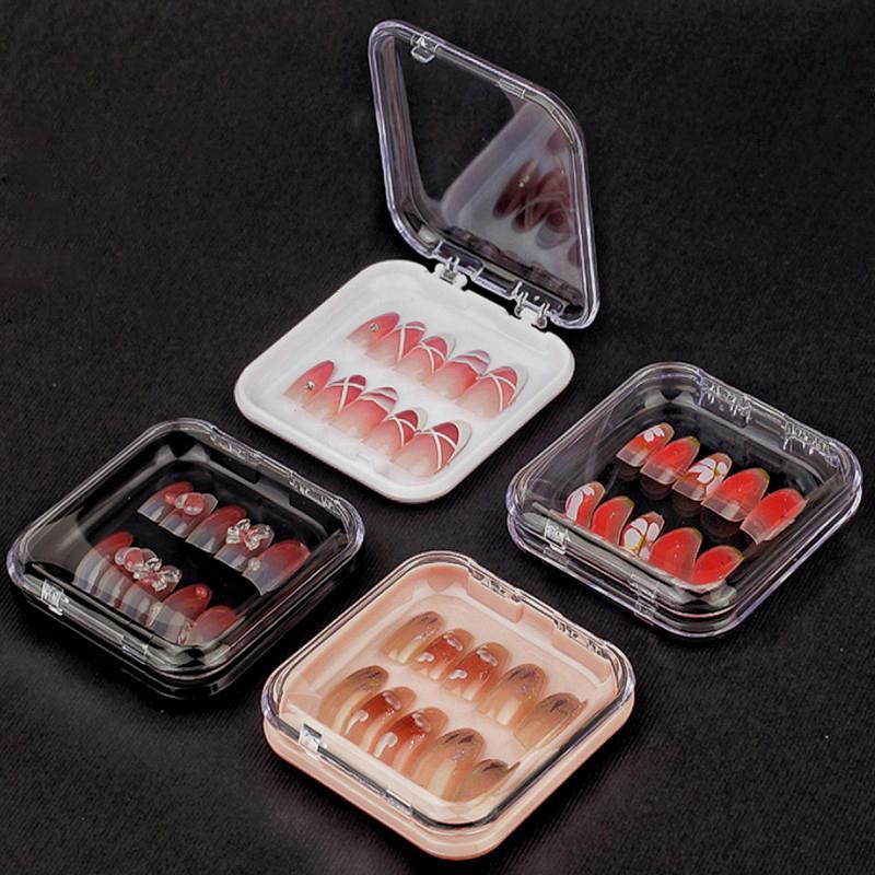 Акриловая коробка для хранения накладных ногтей, подарочная коробка для украшений, держатель для накладных ногтей своими руками
