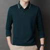 Spring and Autumn Lapel Business Men's Long Sleeve T-shirt Youth Casual Base Shirt Loose POLO Shirt Trend Men's Wear