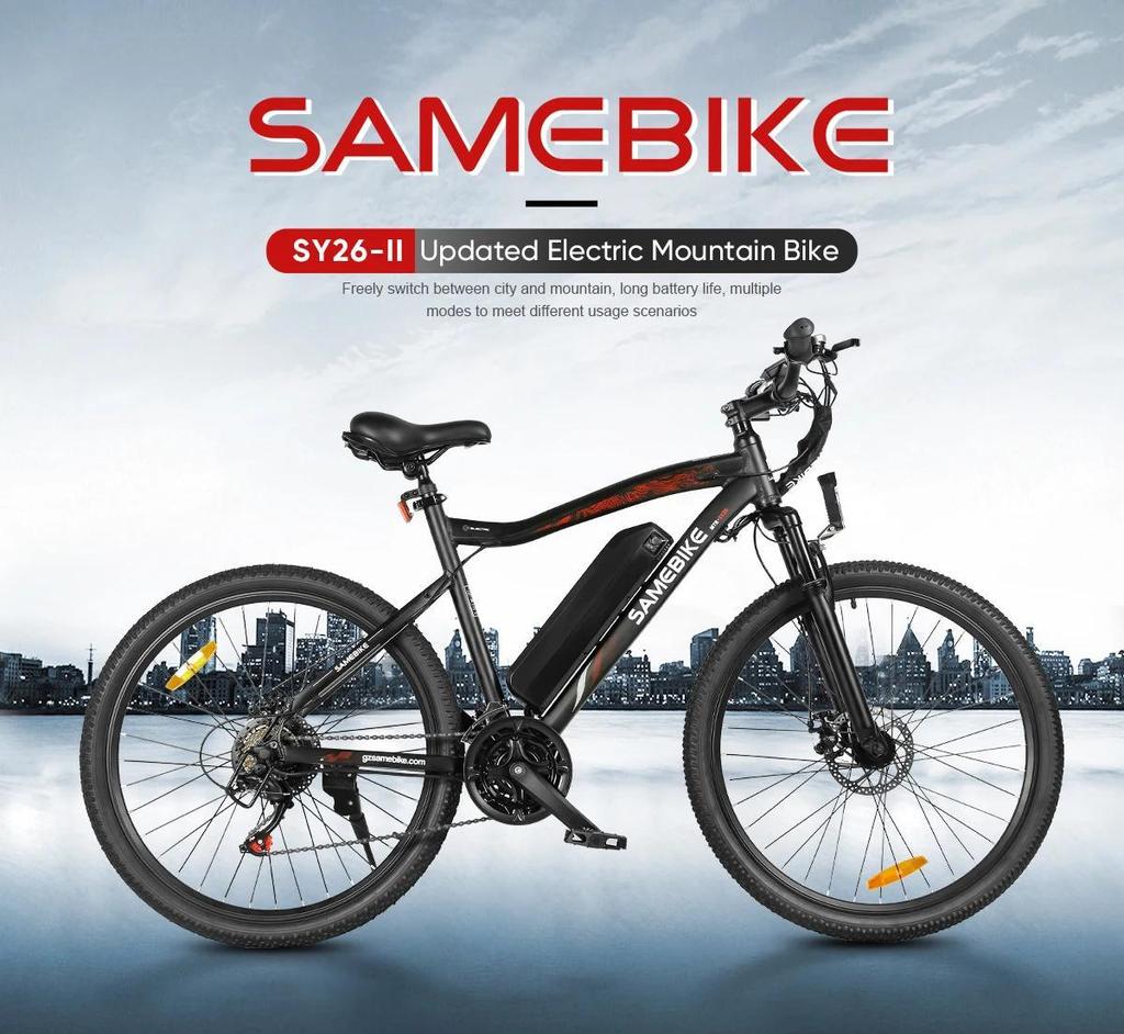 New model SY26-II 500w 36v 13Ah  Bicycle for Men Road Bike 26*1.95 Inch Tire Bicycle Mountain 26 Inch Cycle 21 Speed  Electric Bicycle.
