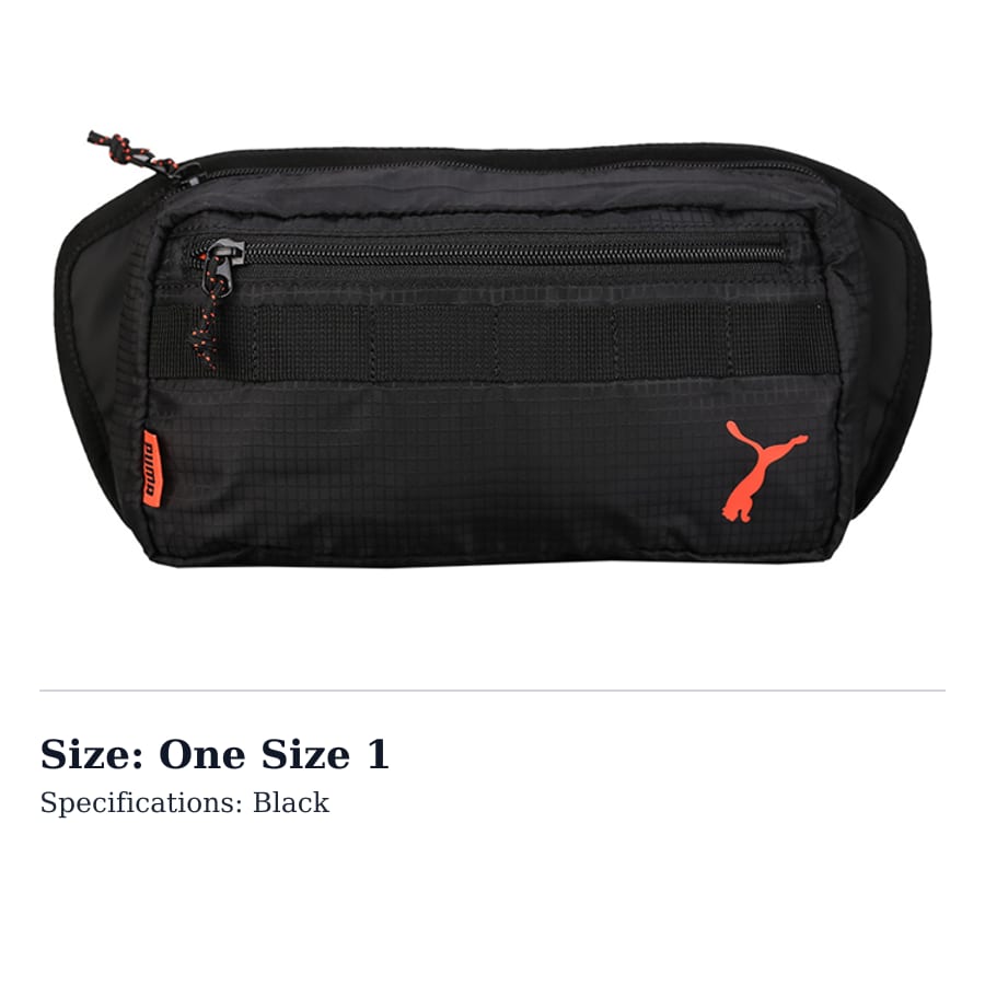 PUMA Fabric Crossbody Bag Sling Bag Regular Unisex Black 076533-01