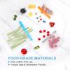 5Pcs Dishwasher Safe Reusable Freezer Bags Multi-purpose Leakproof Food Storage Bags for Lunch Marinate Food Travel