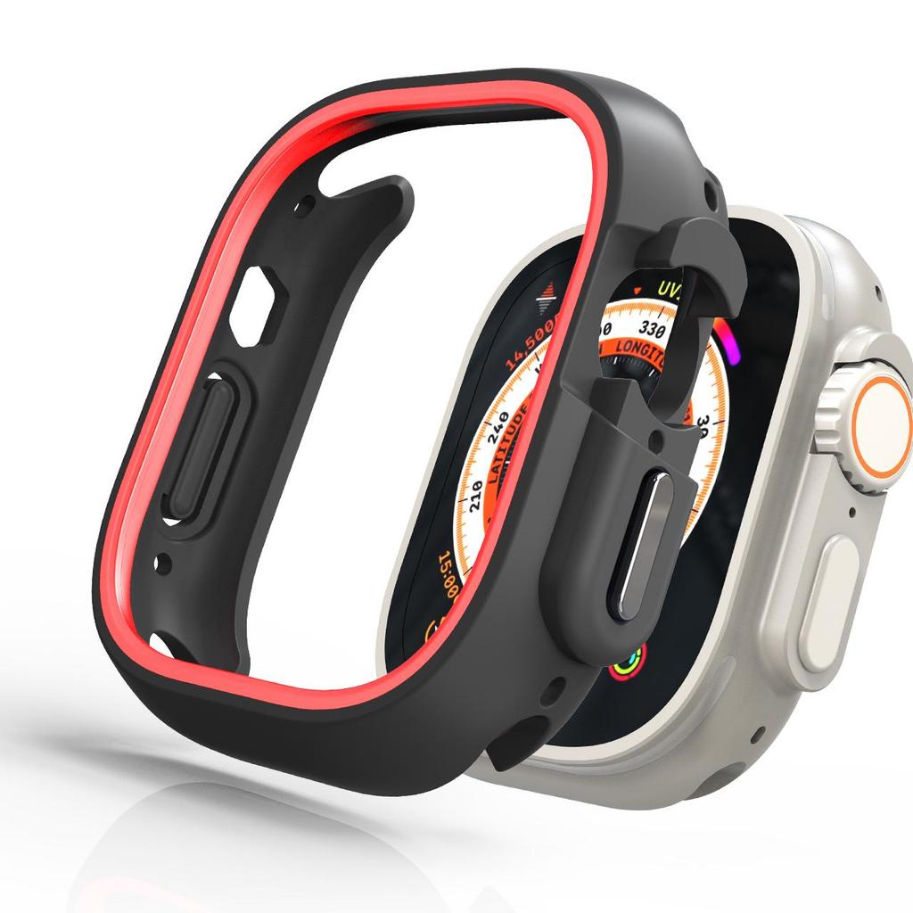 TPU Чехол для Apple Watch Ultra 49 мм Корпус Резиновый Защитный Бампер Рамка чехол для часов iWatch Серии 8 7 6 5 4 SE 44 мм 40 мм 45 мм 41