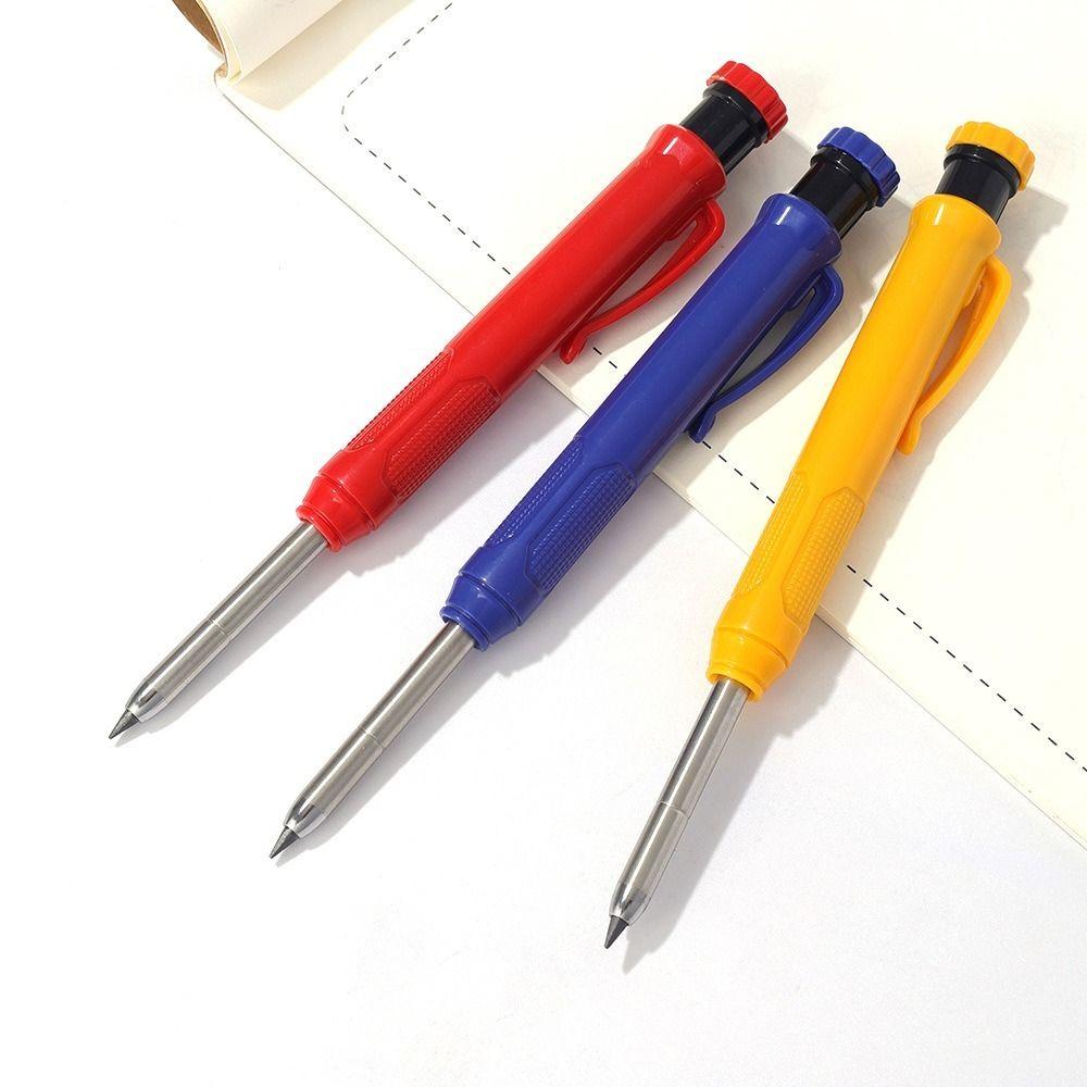 Deep Hole Marking Mechanical Pencil Built-in Sharpener Solid Carpenter Pencil  Carpentry
