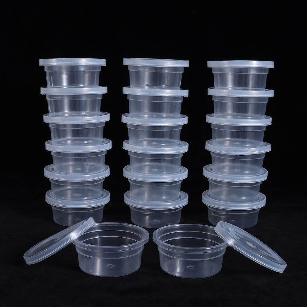 3/20PCS Home Plastic Bin Sundries Box Clay Storage Ball Cup Foam Container With Lids