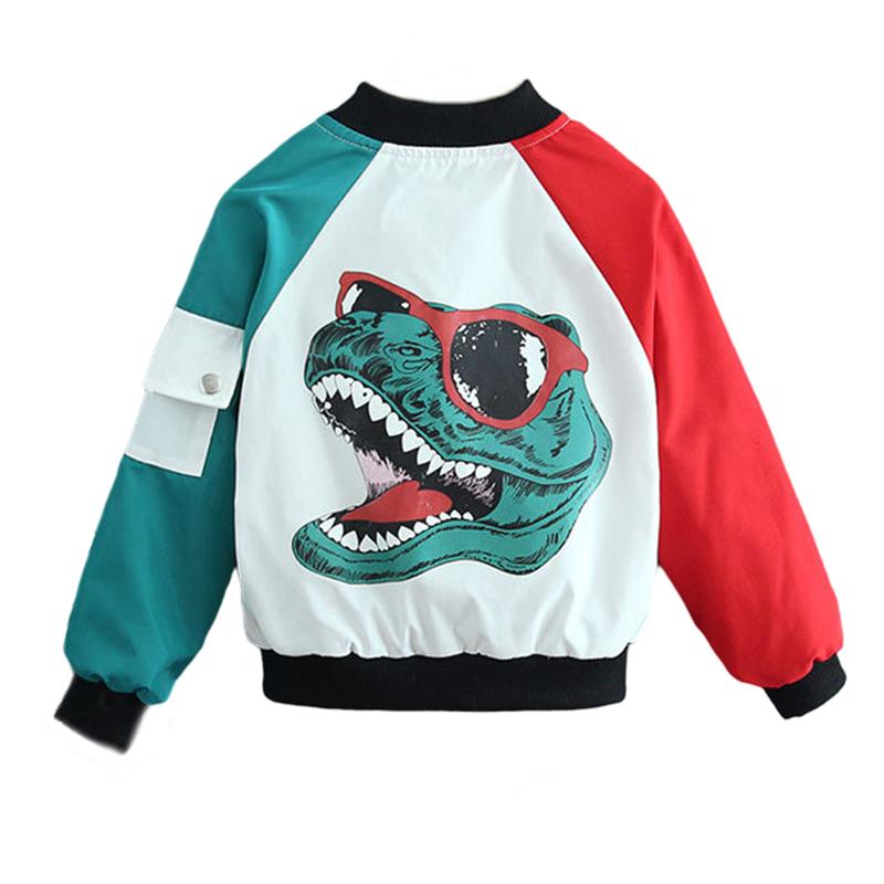 Детская верхняя одежда, детская одежда, детские ветровки, пальто, весенне-осенние куртки с рисунком динозавра, модная куртка для мальчиков