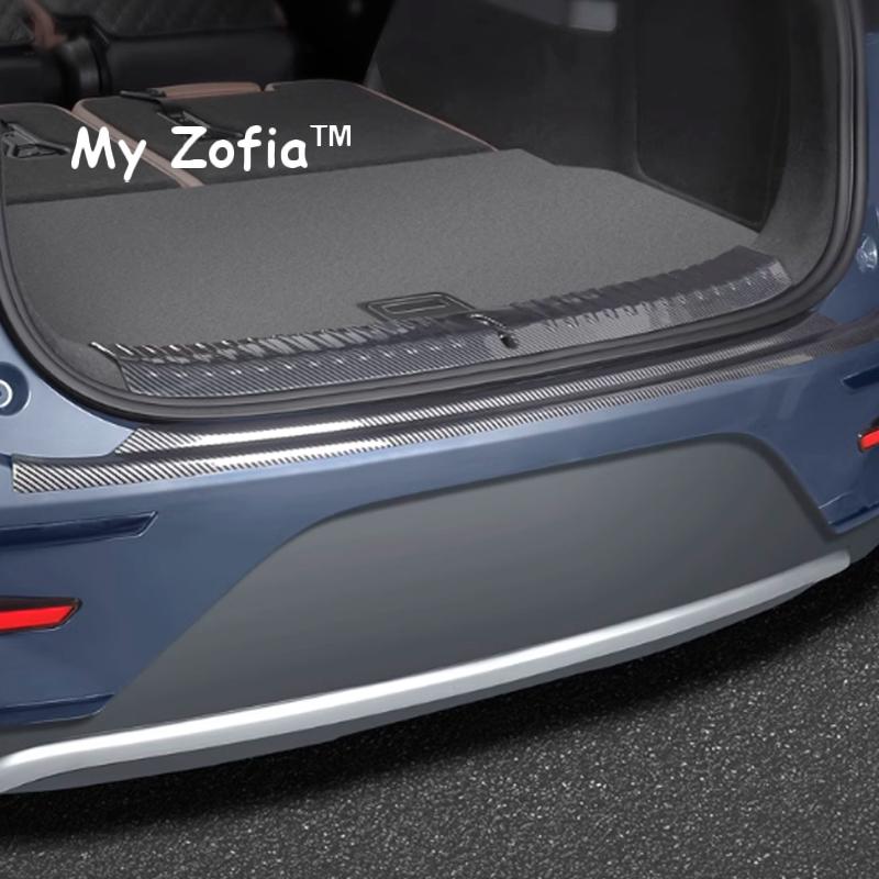 AQ2 For BYD TANG EV TANG 2024 2025 2026 Car Carbon Fiber ABS Rear Bumper Door Sill Plate Stickers Protector Cover Trim Accessories
