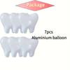 7 шт. Большие шары в виде зубов, шары для вечеринки, ПЭ шары, шары в форме зубов, шары на день рождения, свадебные украшения, бэби шауэр