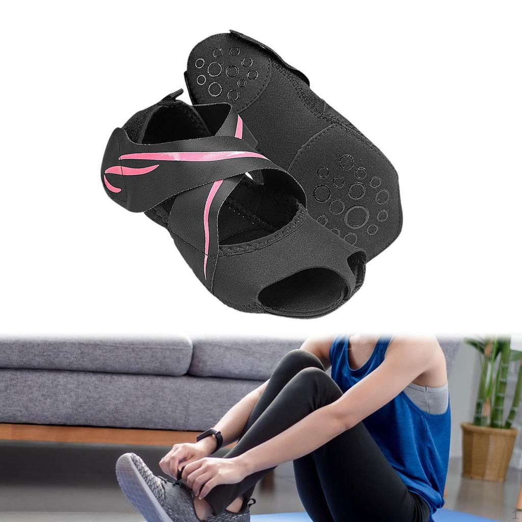 Носки для женщин Grip Cross Tie дышащие противоскользящие без носка спортивные фитнес, тренировки,