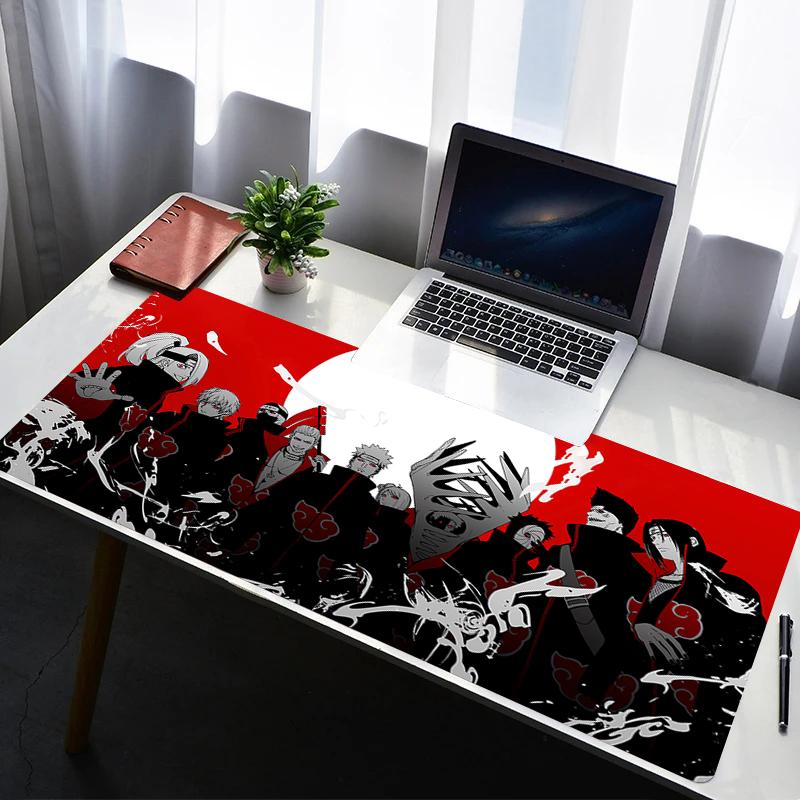 Mouse Pad PC Non Slip Rubber Mousepad Laptop Gamer Cabinet HD Keyboard Pad Naruto Akatsuki Office Computer Gaming Desk Mouse Mat