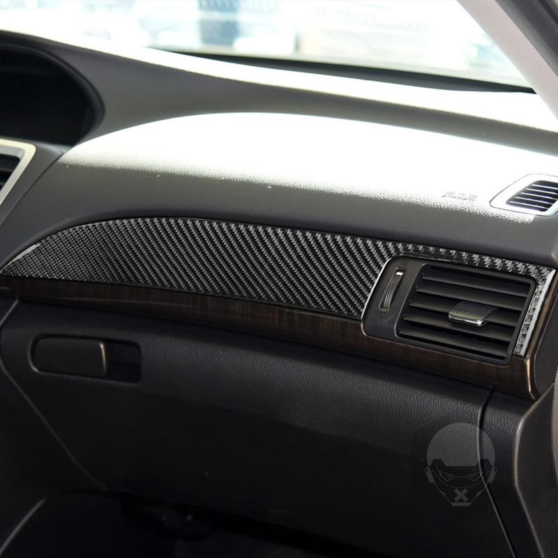 Real Carbon Fiber Car Accessories Center Console Panel Modified Cover Soft Sticker For Honda Accord 9th Gen 2014 2015 2016 2017