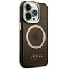 Guess Guhmp14Xhtcmk Iphone 14 Pro Max6,7 Czarny/Black Hard Case Gold Outline Translucent Magsafe