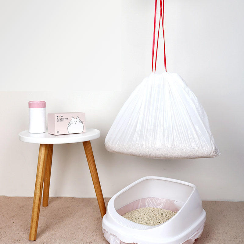 Одноразовые пакеты для кошачьего туалета со шнурком, пакеты для отходов домашних животных, быстрая очистка, портативные вкладыши для лотка, контроль запаха, герметичные, предметы первой необходимости для кошачьего туалета