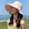 Модная шляпа от солнца, женские модели, можно складывать, летняя, с большими полями, солнцезащитная шляпа от солнца, закрывающая лицо, клетчатая шляпа рыбака