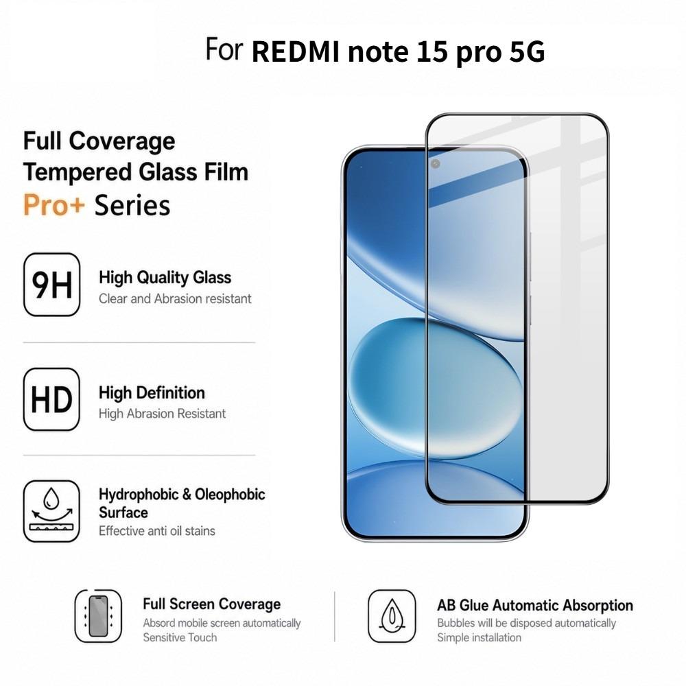 For Redmi Note 15 Pro 5G Glass IMAK Pro+ Full Coverage Tempered Glass Film