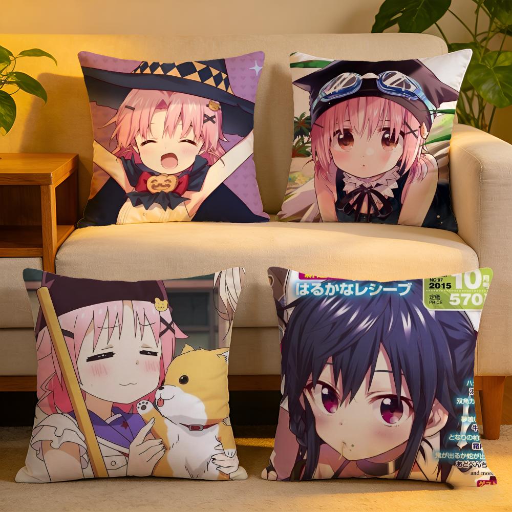 Cushion Cover Linen SkinFriendly Soft Decorative Case For Sofa Home Decor Kwaii Anime Cute SSchoolLives Pillow cover