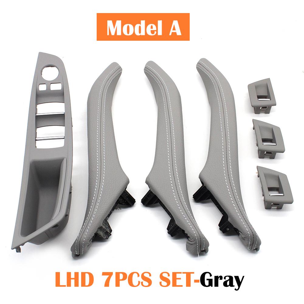 7PCS Left Hand Driver LHD Car Interior Left Right Leather Door Pull Handle Assembly Set For BMW 5 Series F10 F11 523i 525i 528i