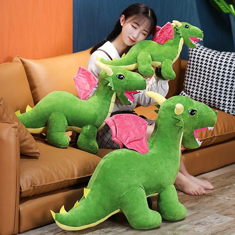 Giant Size Pterodactyl Simulation Dinosaur Plush Toys Stuffed Soft Cartoon Dolls for Baby Kids Boys Birthday Gifts