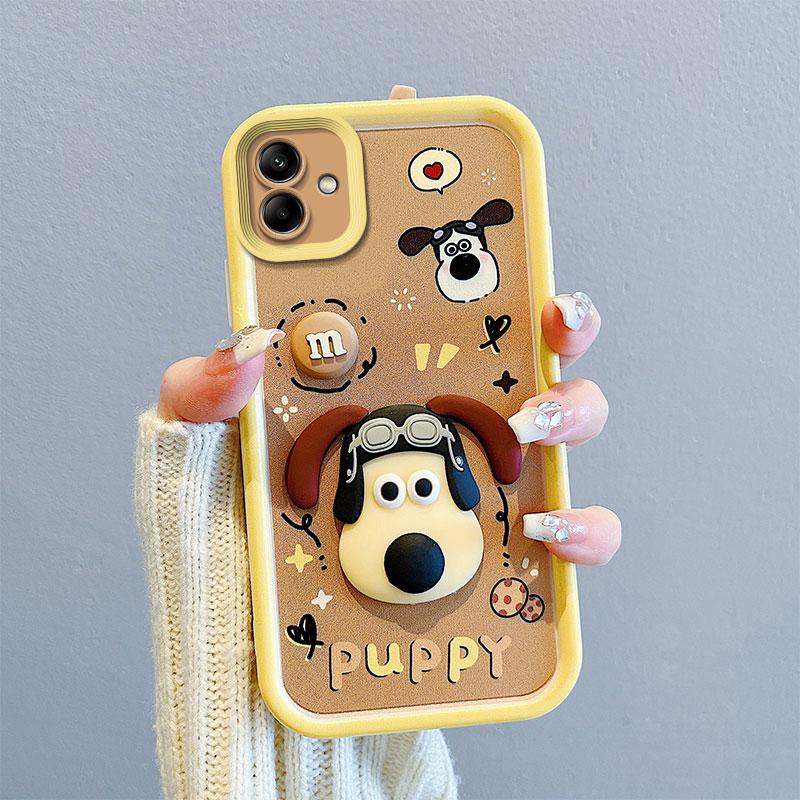 KEYSION Shockproof Case for Samsung A06 4G A05 A04 A04e with Lanyard Silicone Cute 3D Cartoon Doll Phone Cover for Galaxy M04 F04