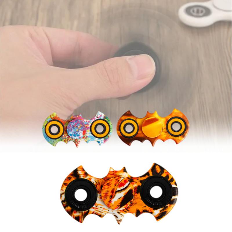 Бэтмен Спиннер для пальцев Снятие стресса Материал АБС нержавеющая сталь Желтый Красный Зеленый Голубой Черный