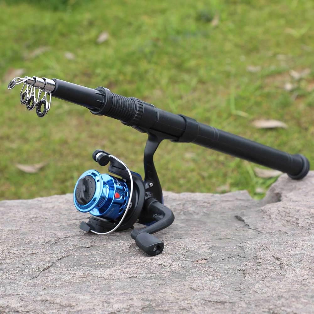 Телескопическое удилище с рыболовной катушкой