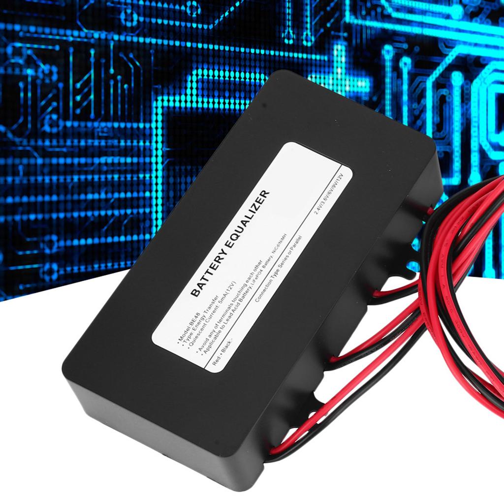Battery Equalizer Black Solar System Balancer with Reverse Connection Protection 48V