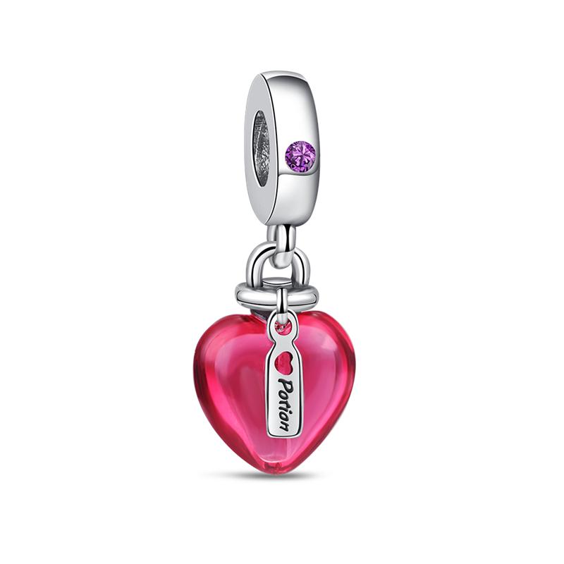 Распродажа 925 пробы серебряные бусины в форме сердца для замков, подвеска, подходит для оригинального браслета с подвесками, ювелирные изделия, подходящие для девушки, жены, подарок