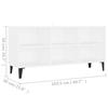VidaXL Meuble TV avec pieds en métal Blanc 103,5x30x50 cm