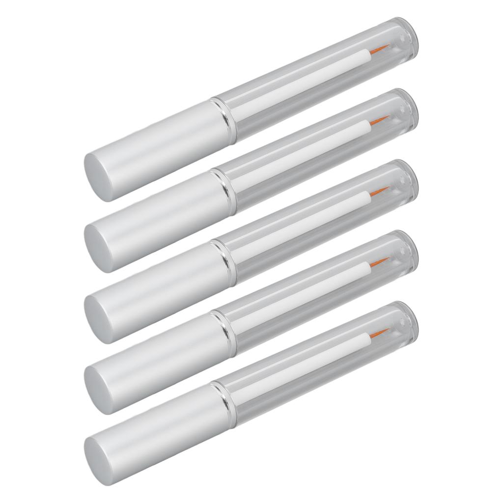 5 шт. 3 мл пустые тубы для туши прозрачные алюминиевые крышки пустые контейнеры флаконы с резиновой пробкой для путешествий кемпинга