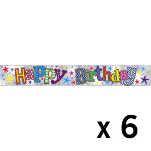 Simon Elvin Фольгированный баннер на день рождения для взрослых (6 упаковок)