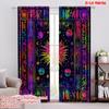 2Pcs 2D Flat printingBoho Door Curtains Sun Moon For French Door Hippie Bohemian Suitable For Bedroom Bathroom Living Room