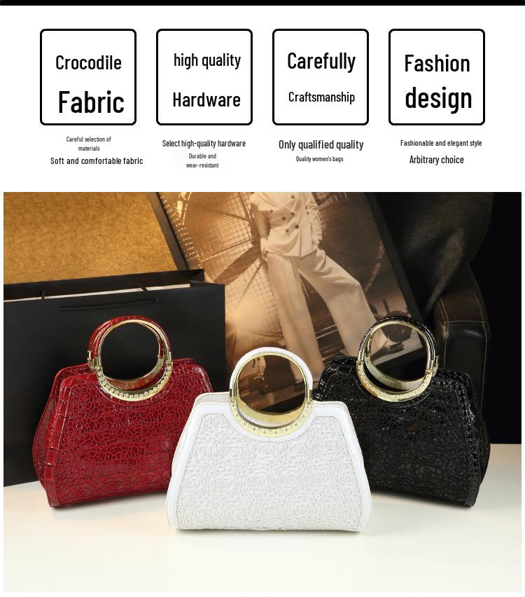2025 Новая Мода Женская Сумка с Крокодиловым Узором - Мягкая Кожа, Большая Вместимость, Кроссбоди для Женщин Среднего Возраста