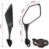 Mamiko Motorcycle Rear View Mirrors Compatible with CBR300R CBR500R CBR600 F4 F4I CBR600RR CBR1000RR CBR900 CBR919 CBR929 CBR954 VTR1000 GT125R
