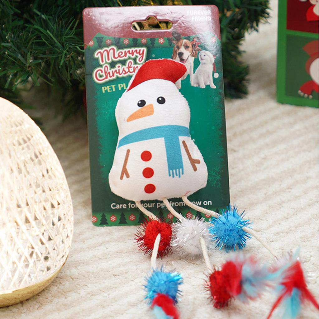 Игрушки с кошачьей мятой для кошек, рождественские игрушки с перьями, наполненные ПП-хлопком и кошачьей мятой, игрушки для царапания и жевания для домашних котят и кошек