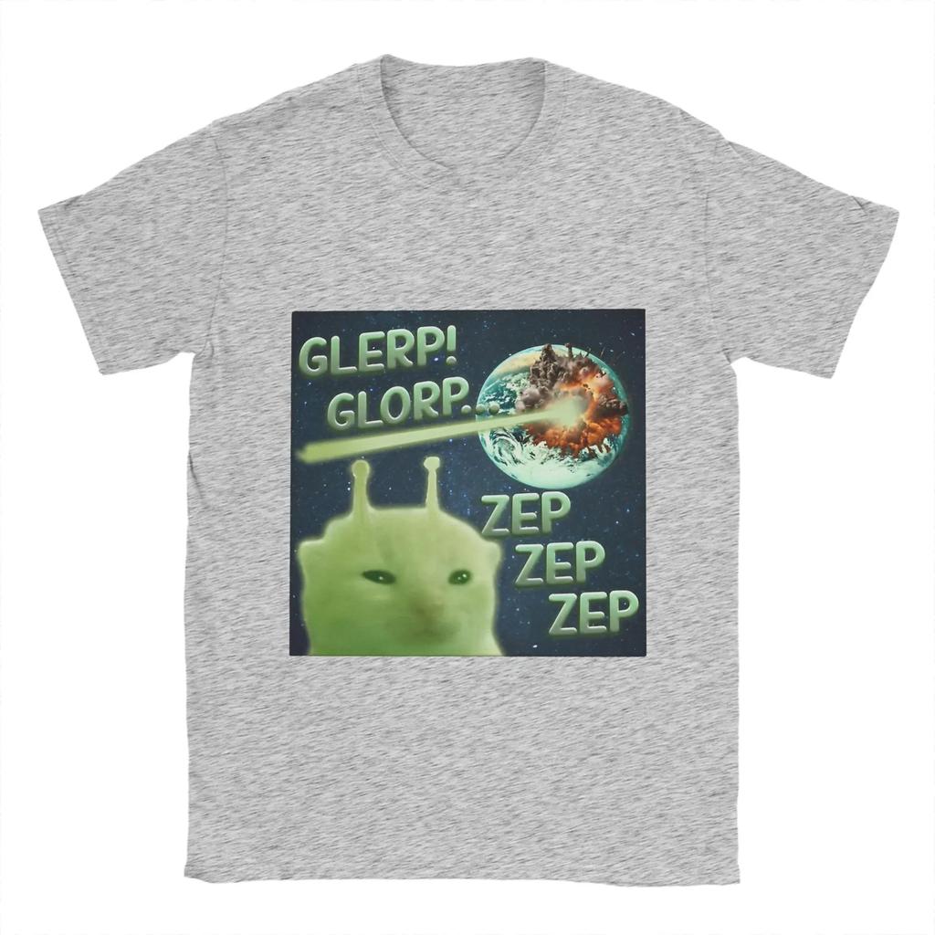 Эм Что За Мип Смешная Инопланетная Кошка Данк Мем Маразм Футболки Мода Футболка с Коротким Рукавом Футболка Мужская Женская Мягкая Спортивная Летние Топы