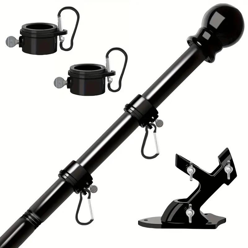 Вращающийся флагшток из нержавеющей стали 1,8 м, 5 секций, защита от запутывания, настенный, для наружного использования