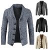 Fashion Lapel Casual Cardigan Coat Long Sleeve Slim Knitted Sweater