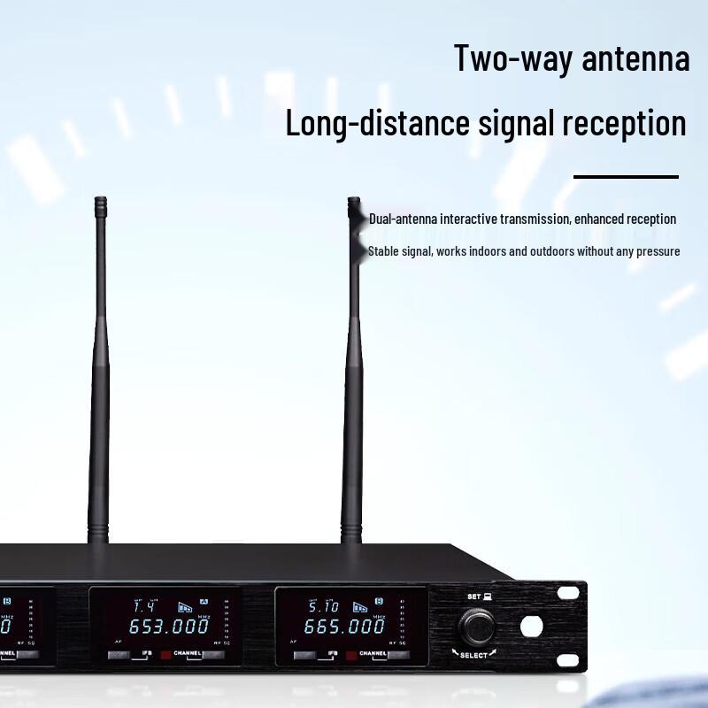 HuiDu Professional Wireless Dual-Channel Conference Microphone System (CN version)