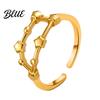 Star Symbol Ring Student Electroplated Finish Adjustable Opening Design Retro