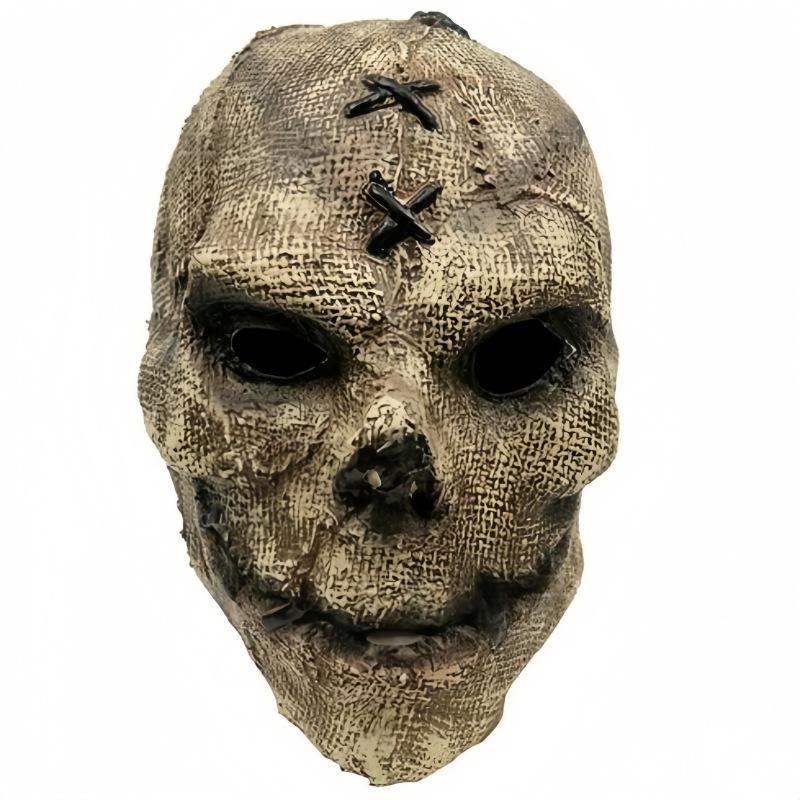 Texas Killer Scary Baby Sam Halloween Party Props Ghost Strawman Latex Mask Headgear