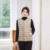 Жилет для матери среднего возраста, легкий жилет с круглым вырезом, хлопковая куртка-подкладка, пуховый хлопковый жилет, женская одежда большого размера, теплый жилет, жилет