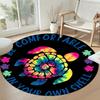 Sea Turtle Round Carpet Design for Game Room Dormitory Bedrooms Study Room Antislip Round Carpet Decorate Offices Birthday Christmas Gift