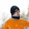 2 шт., детская зимняя теплая вязаная шапка и шарф, вязаная шапка, флисовая толстая вязаная шапка для мальчиков и девочек