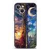 Чехол для телефона для iPhone 17 16 15 14 13 12 Pro Max 11 Pro Max 17 AIR Plus Ударопрочный Мягкий ТПУ Корпус Красивый Стекло Солнце Луна