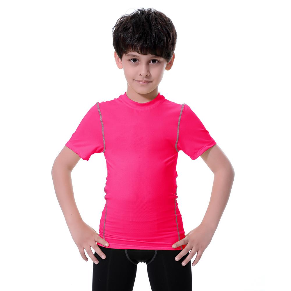 Kids' PRO Sports Fitness Gear: Boys' & Girls' Quick-Dry Running Sets with Long/Short Sleeve Shirts, Elastic Shorts, and Long Pants.