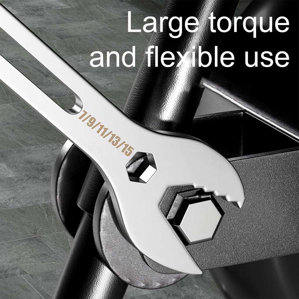 Двухголовочный самозатягивающийся ключ для гаек разных размеров Torx, ручной инструмент для домашнего и профессионального использования