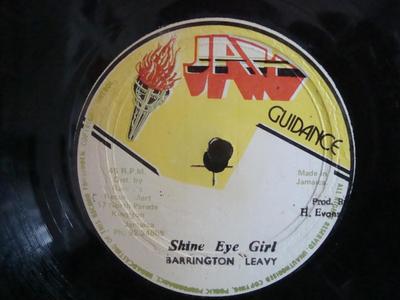 12-дюймовая пластинка BARRINGTON LEVY / JAH THOMAS - Shine Eye Girl / Gal Version НЕТ Jah Guidance 1979 Ямайка Регги, Ска и Даб Б/У