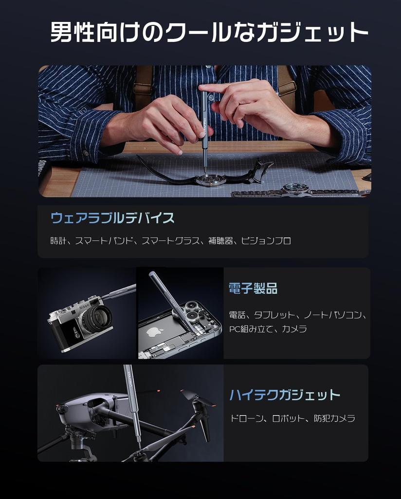 VMYTH iDriver MS1 Precision Screwdriver Set with 46 Magnetic Compact Includes 46 bits and This mini precision screwdriver set is and can be used for