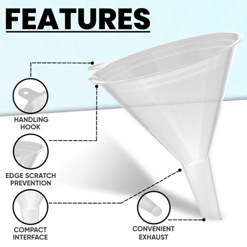 Набор из 4 многоразовых прозрачных пластиковых воронок Лабораторные полипропиленовые воронки Кухонная воронка Лабораторные бутыли Эфирные масла