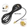 Кабель-удлинитель RP-SMA на SMA - Коаксиальный фидерный кабель «папа-мама» для Wi-Fi антенны/роутера/сетевой карты RG174